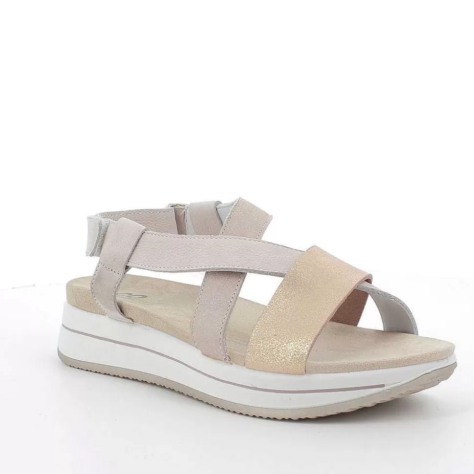 Light Pink Women'S Leather Sandal-Igi&Co New