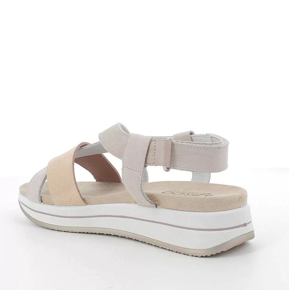 Light Pink Women'S Leather Sandal-Igi&Co New