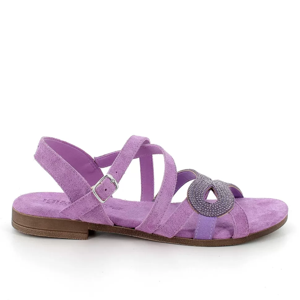 Lilac Women'S Leather Sandals-Igi&Co Hot