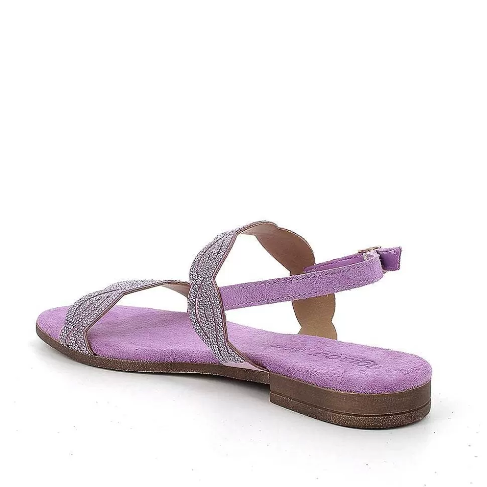 Lilac Women'S Leather Sandals-Igi&Co Fashion