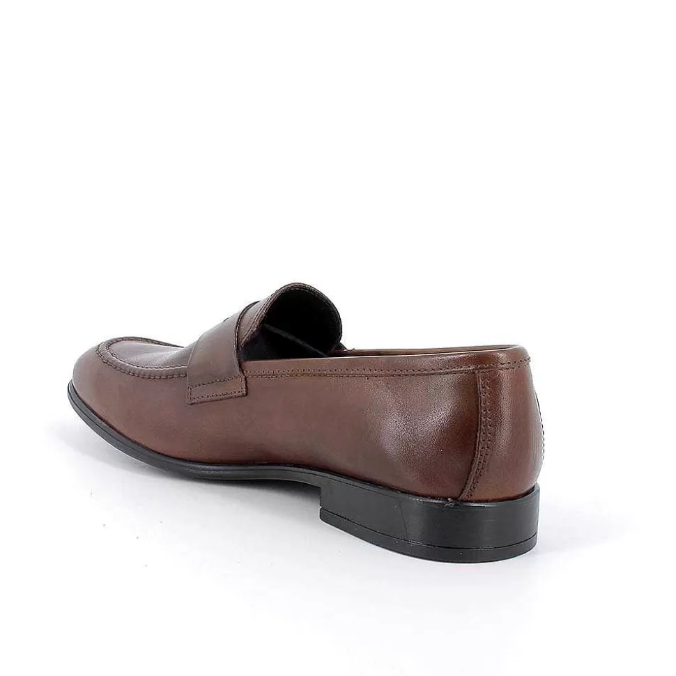 Mahogany Men'S Leather Loafers-Igi&Co Outlet