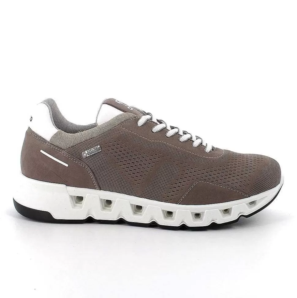 Men'S Gore-Tex Surround Leather Sneakers Pewter-Igi&Co Hot