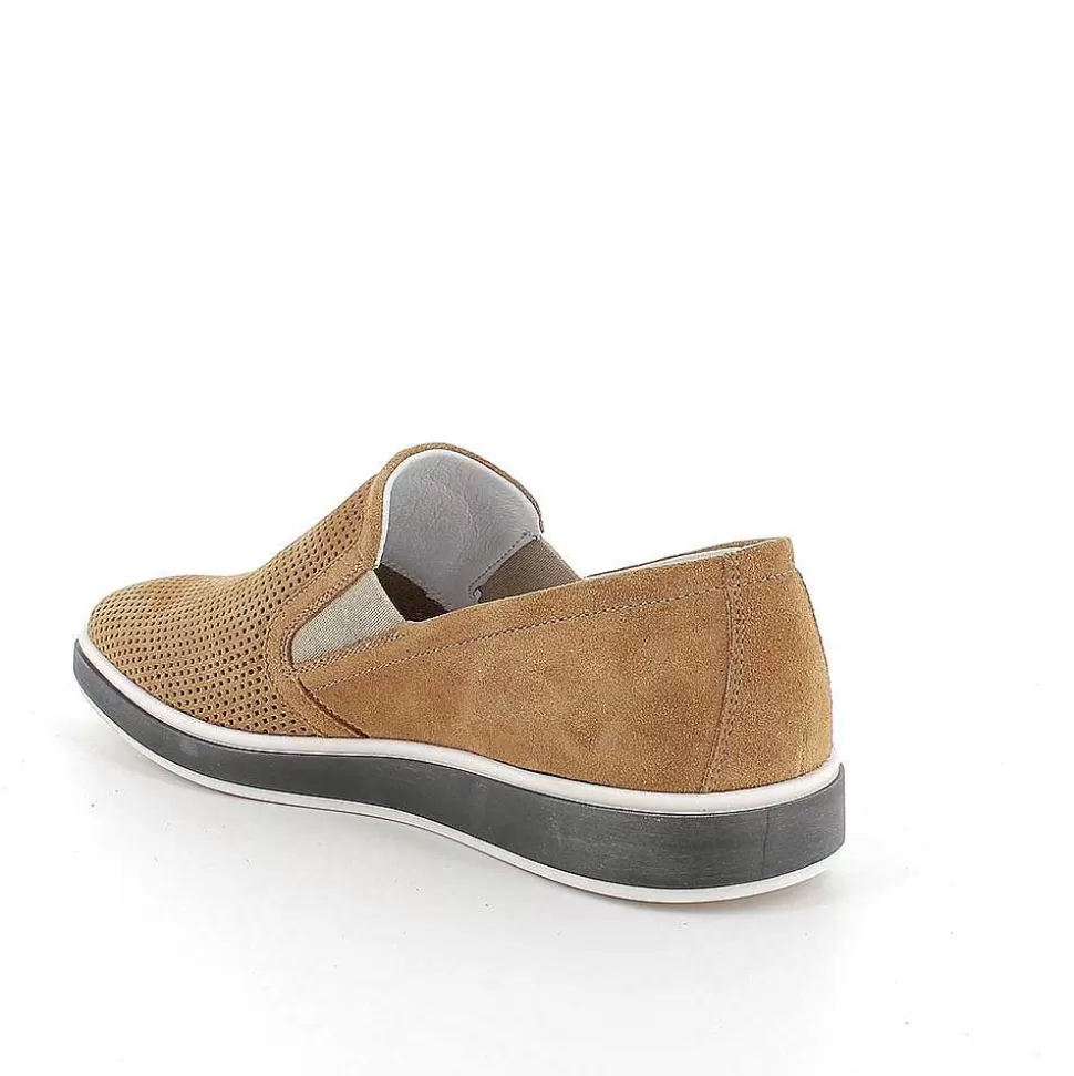 Men'S Leather Slip On Tan-Igi&Co Online