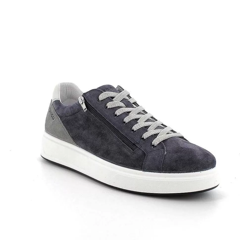 Men'S Leather Sneakers Jeans-Igi&Co Best Sale