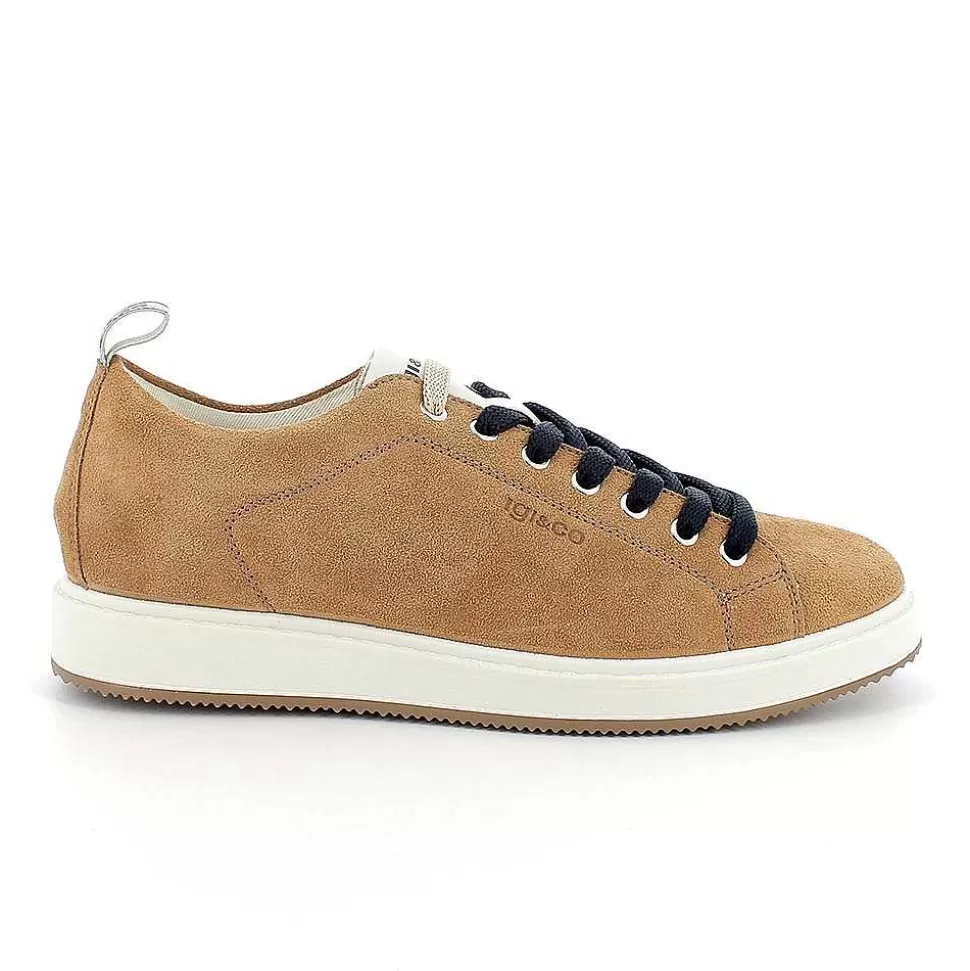 Men'S Leather Sneakers Tan-Igi&Co Fashion