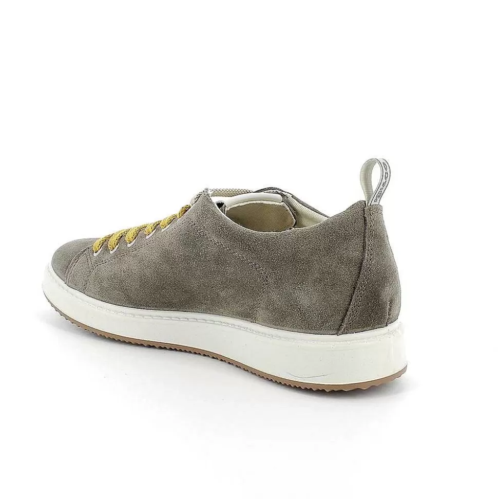 Military Green Men'S Leather Sneakers-Igi&Co Outlet