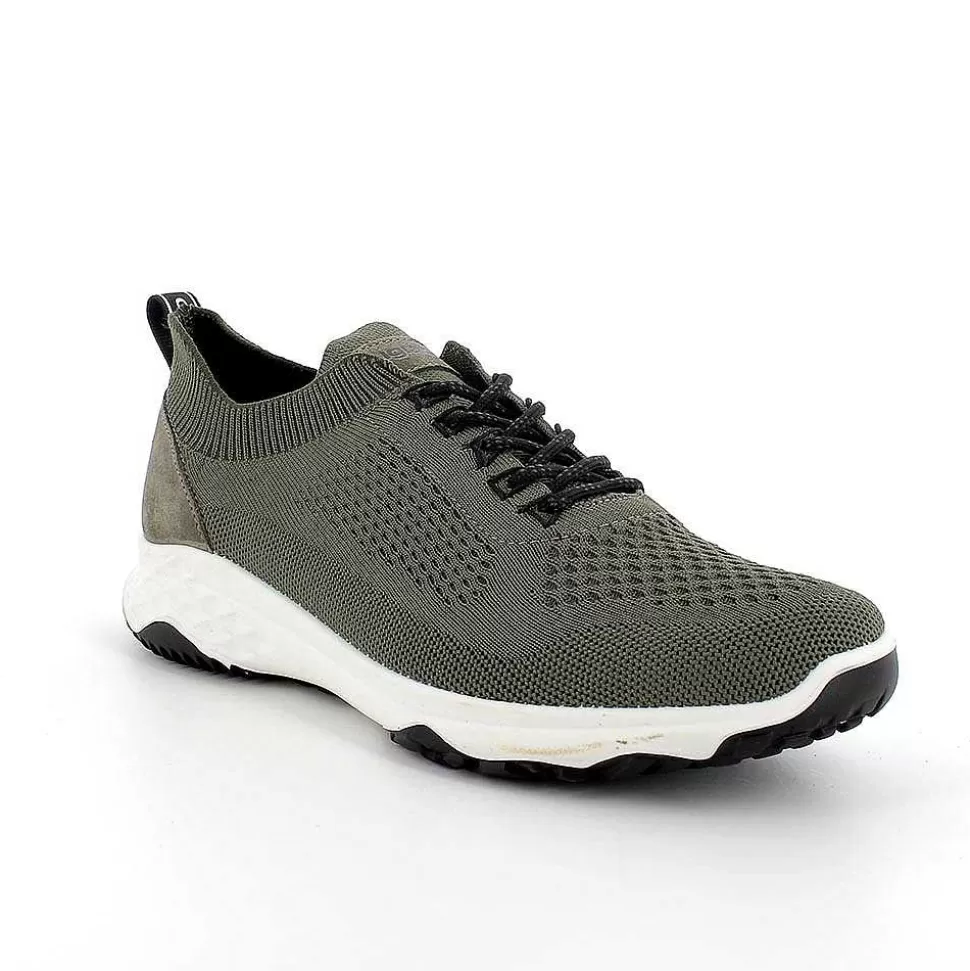 Military Green Men'S Sneakers-Igi&Co Discount