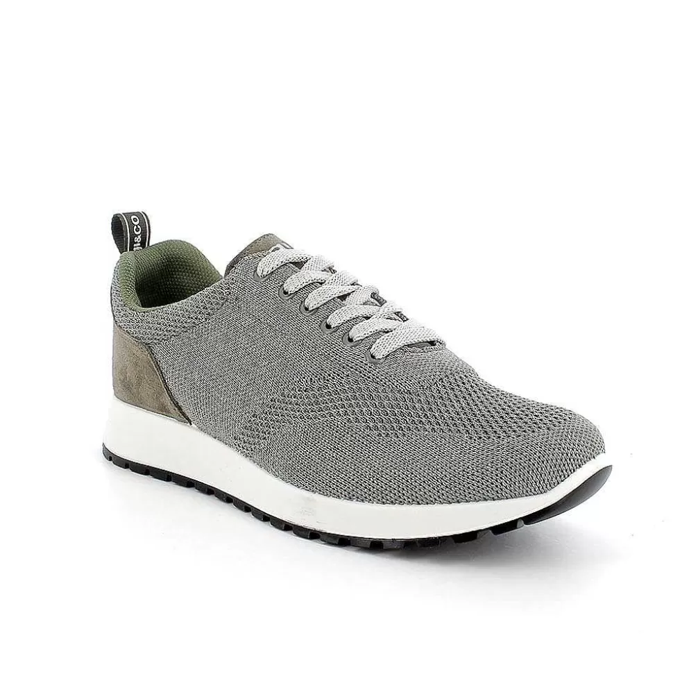 Military Green Men'S Sneakers-Igi&Co Fashion