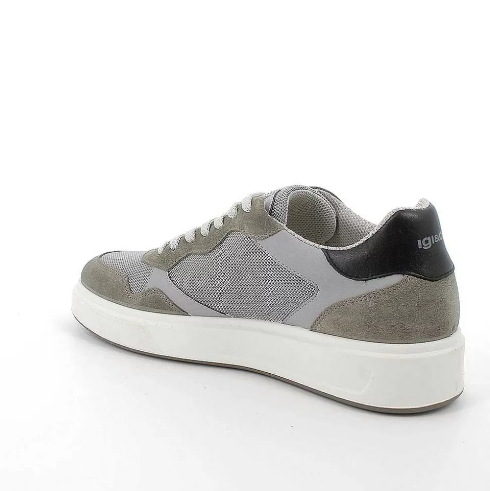 Military Green Men'S Sneakers-Igi&Co Sale