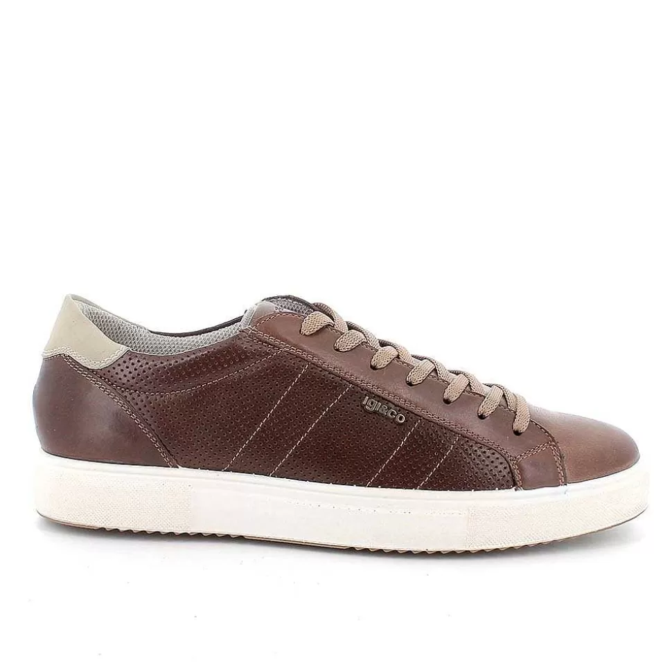 Mud Men'S Leather Sneakers-Igi&Co Sale