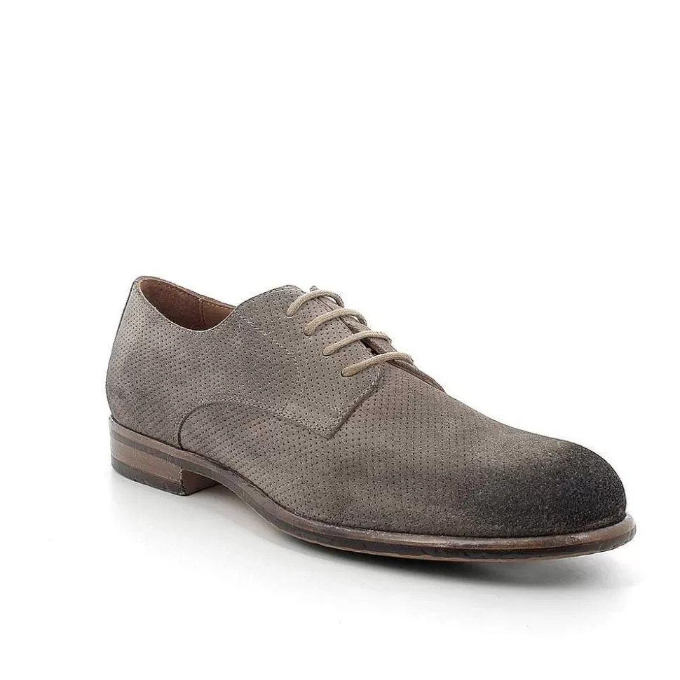 Pewter Men'S Leather Lace-Ups-Igi&Co Online