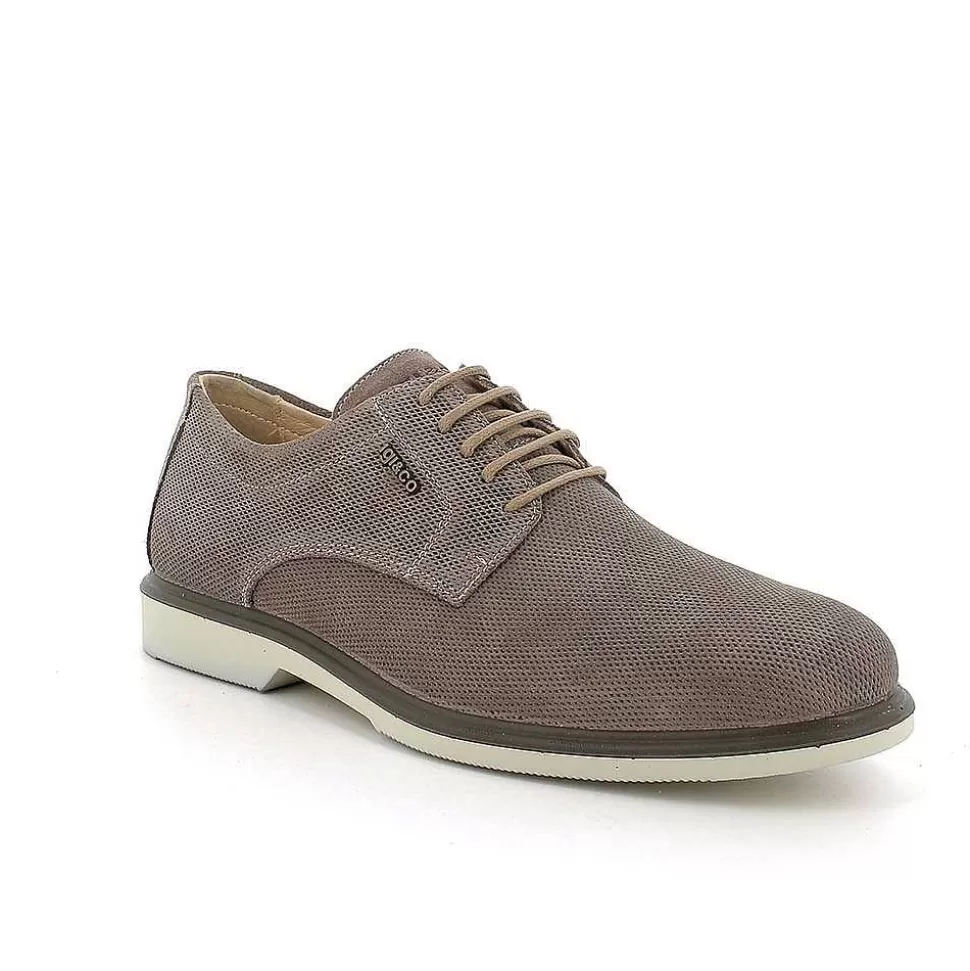 Pewter Men'S Leather Lace-Ups-Igi&Co Shop