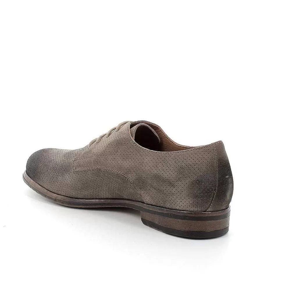 Pewter Men'S Leather Lace-Ups-Igi&Co Online