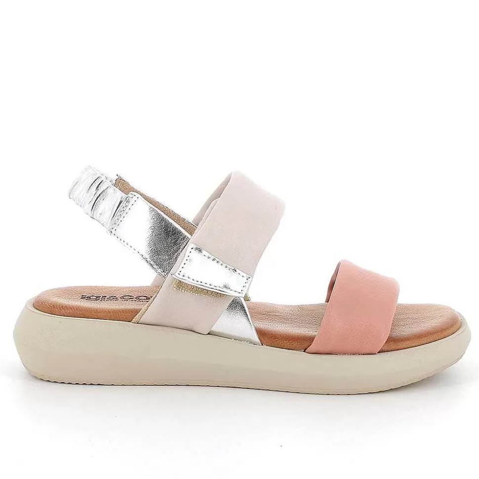 Powder-Cream Women'S Leather Sandals-Igi&Co Online