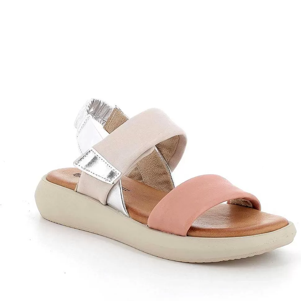 Powder-Cream Women'S Leather Sandals-Igi&Co Online