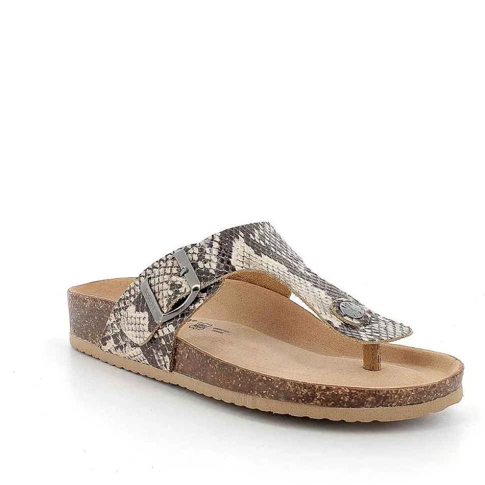 Rock Women'S Leather Flip Flop Sandals-Igi&Co Hot