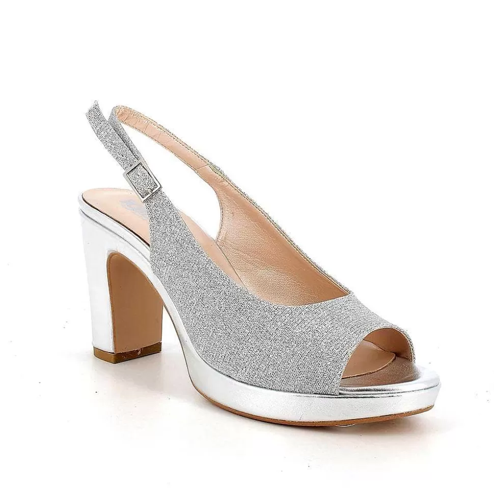 Silver Women'S Heeled And Platform Sandals-Igi&Co Store