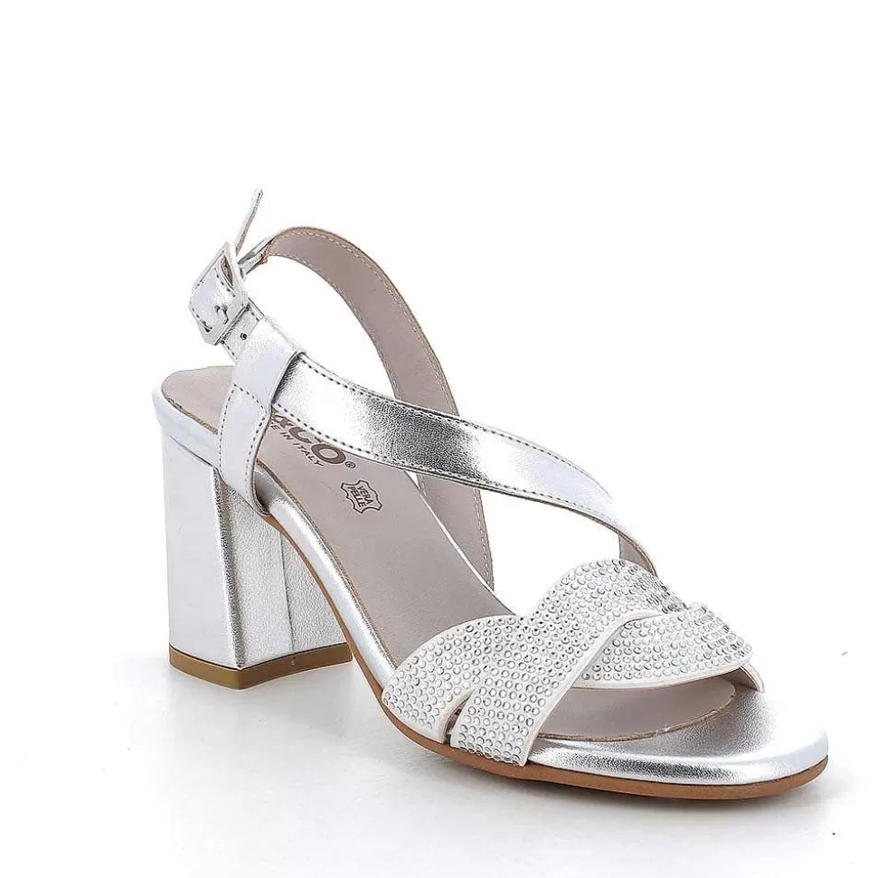 Silver Women'S Heeled Sandals-Igi&Co Discount