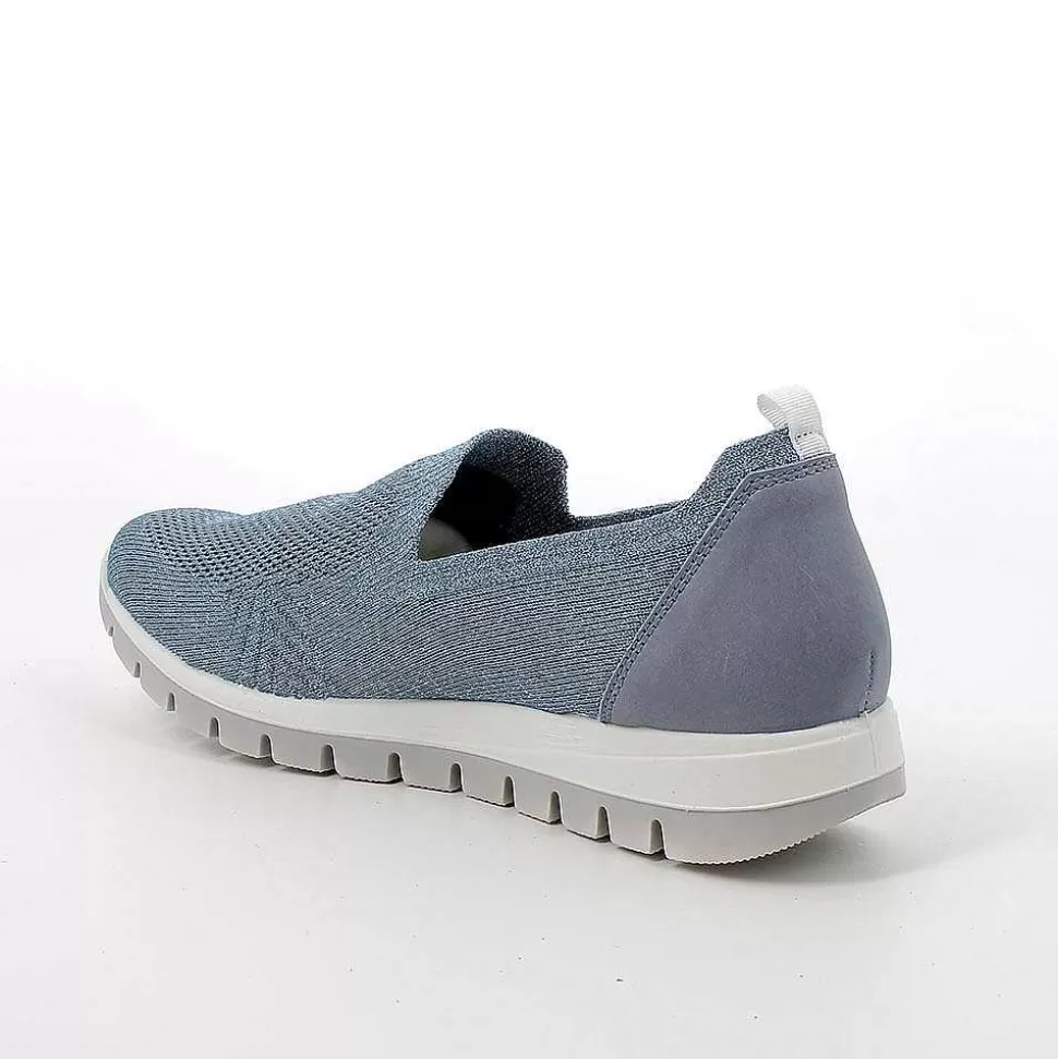 Slip On Women'S Sock Light Blue-Silver-Igi&Co Discount