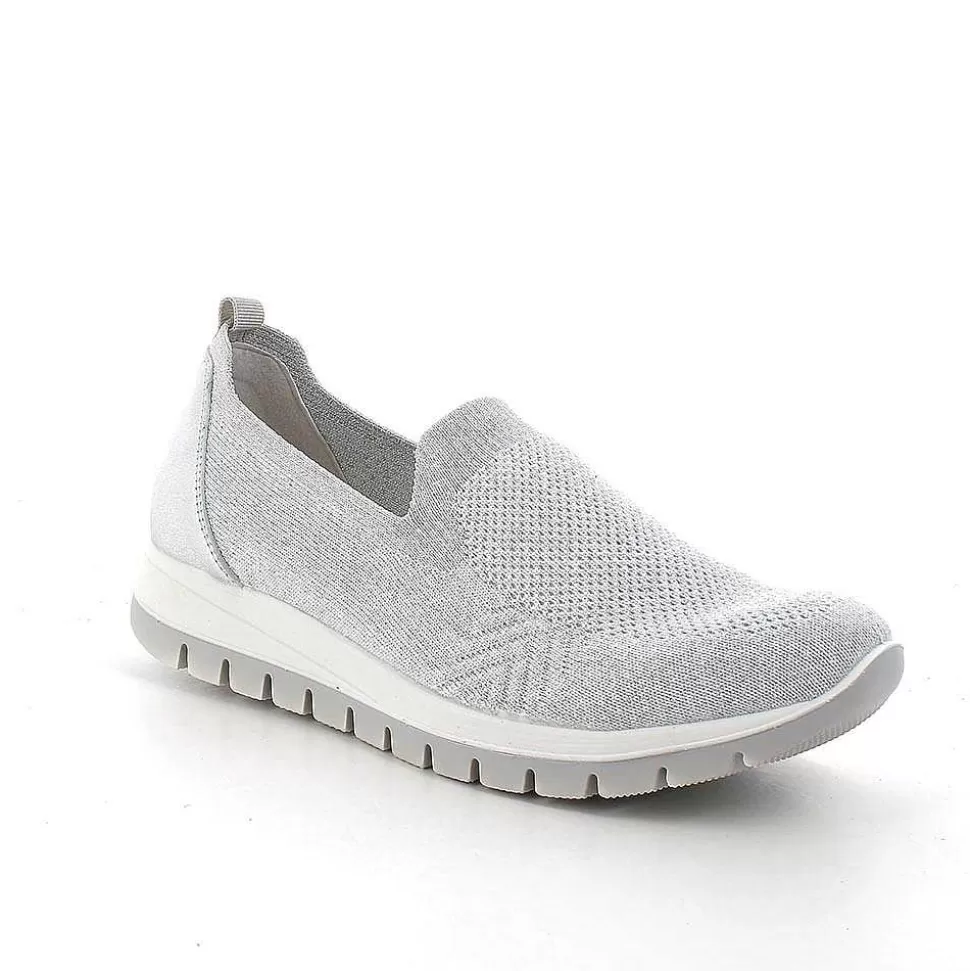 Slip On Women'S Sock White-Silver-Igi&Co Store