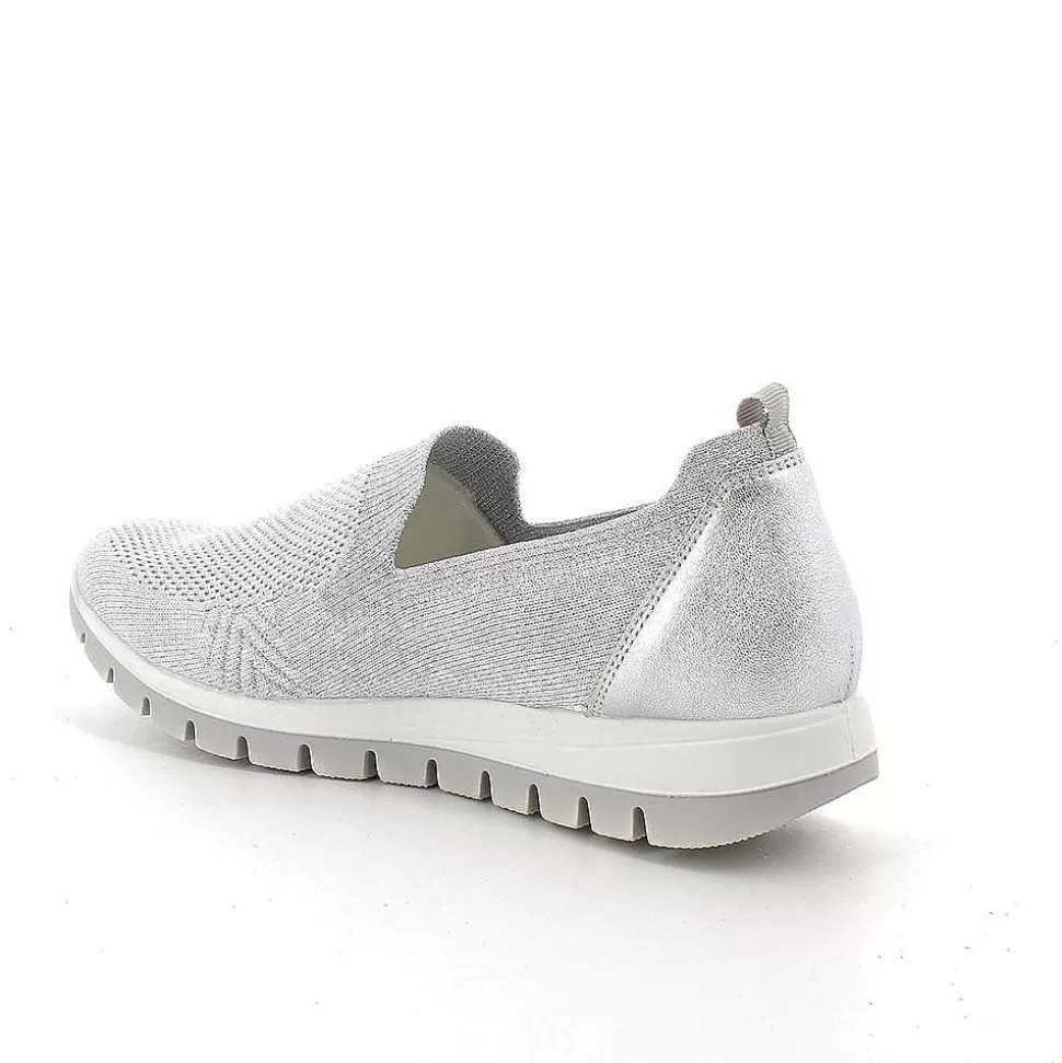 Slip On Women'S Sock White-Silver-Igi&Co Store