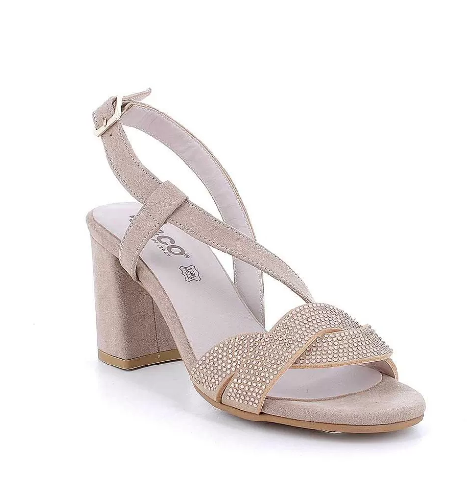 Taupe Women'S Heeled Sandals-Igi&Co Store