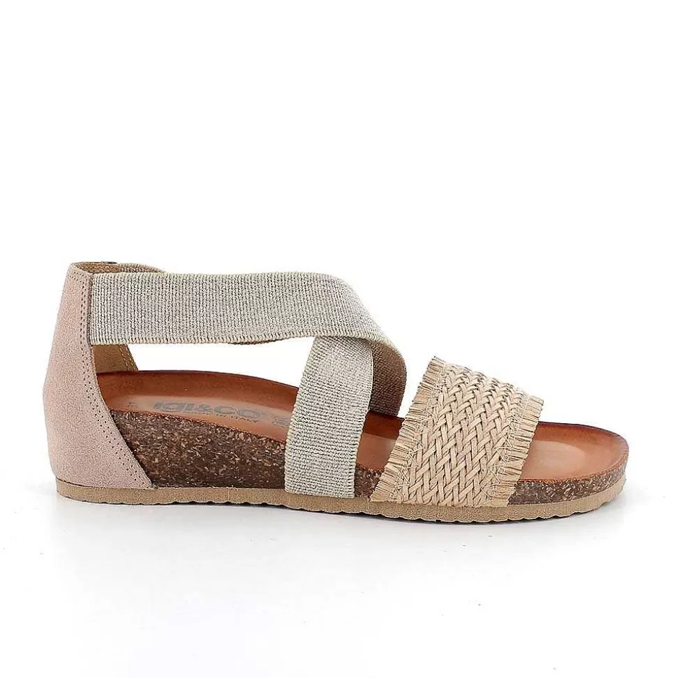 Taupe Women'S Leather Sandals-Igi&Co Store