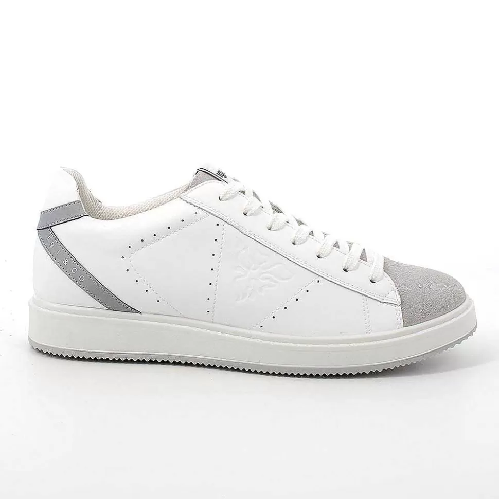 White Men'S Sneakers-Igi&Co Sale