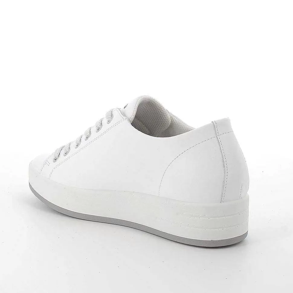 White Women'S Leather Sneakers-Igi&Co Shop