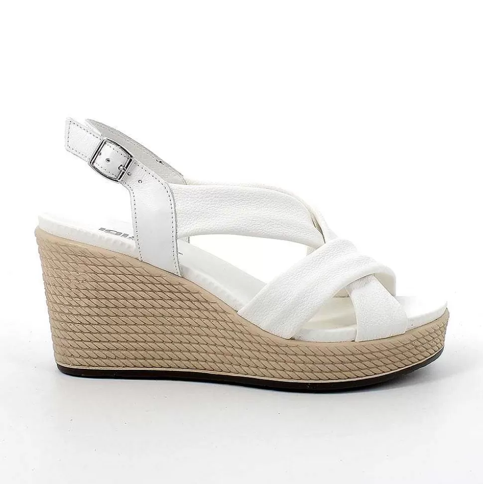 White Women'S Wedge Sandals-Igi&Co Discount