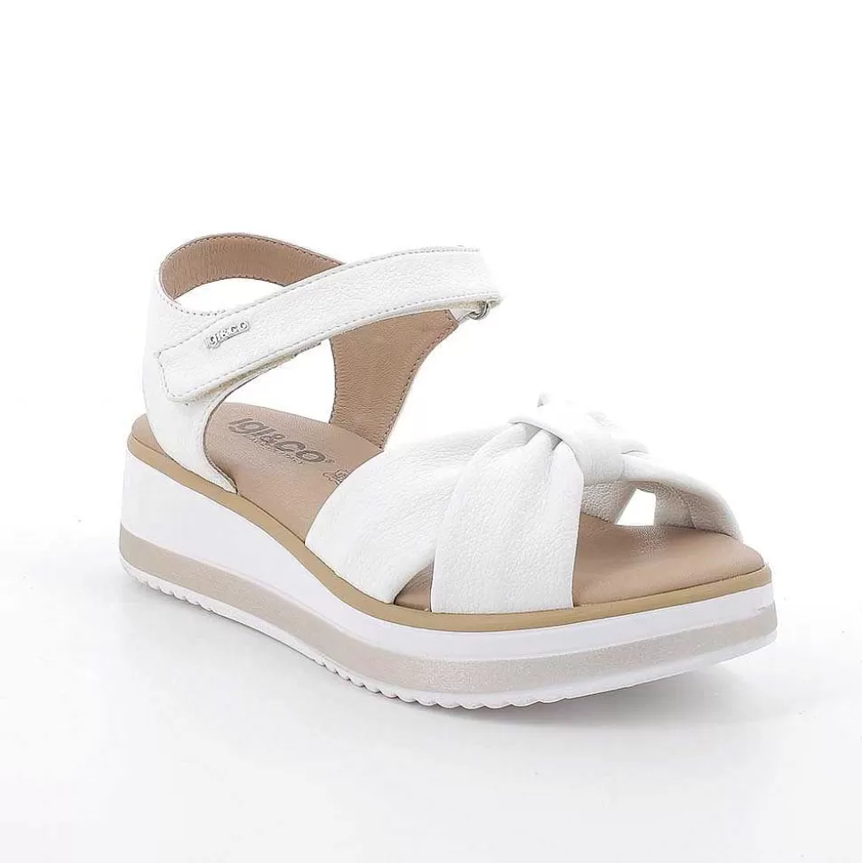 White Women'S Wedge Sandals-Igi&Co Discount