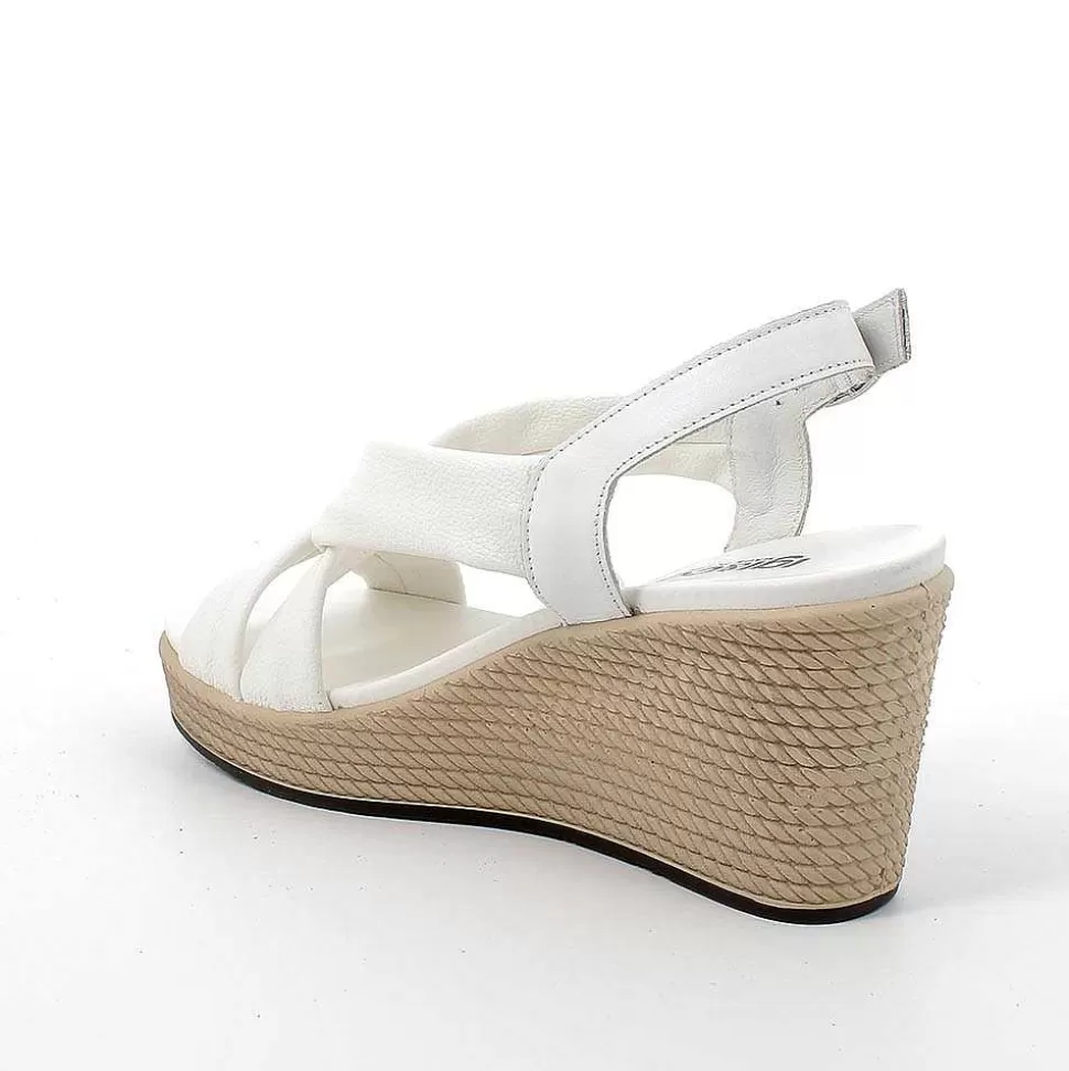 White Women'S Wedge Sandals-Igi&Co Discount