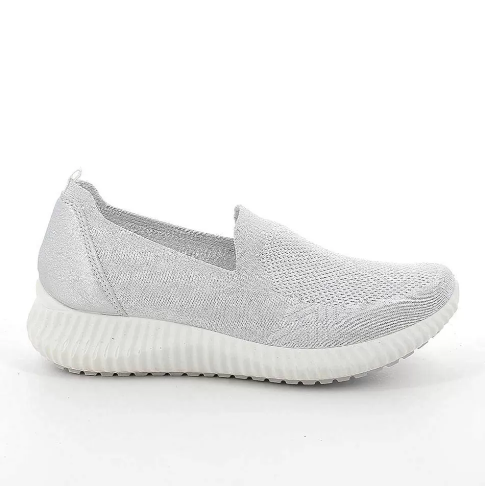 whitesilver_womens_sock_sneakers_1.webp White-Silver Women'S Sock Sneakers-Igi&Co Shop