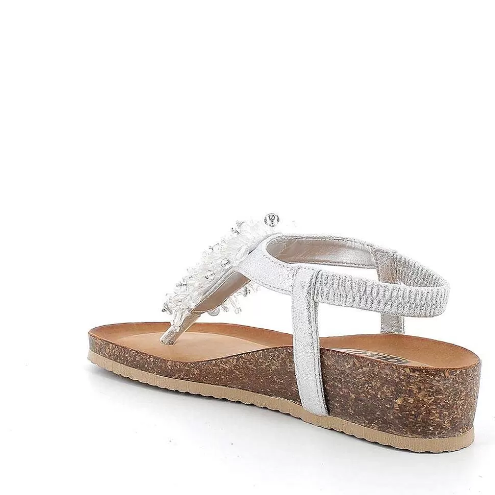 Women'S Flip Flop Sandals Silver-Igi&Co Online