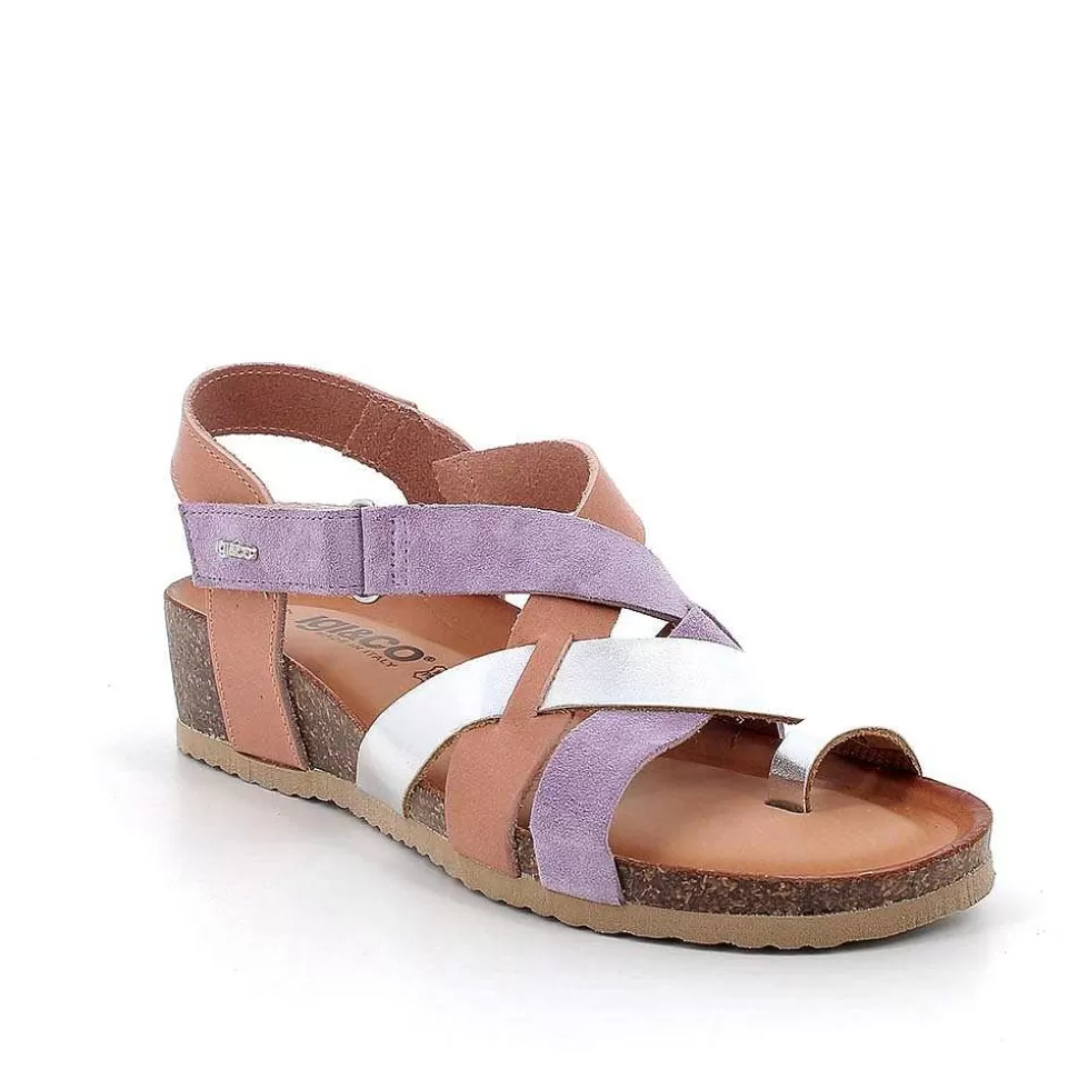 Women'S Leather Flip Flop Sandals Phard-Lilac-Igi&Co Cheap