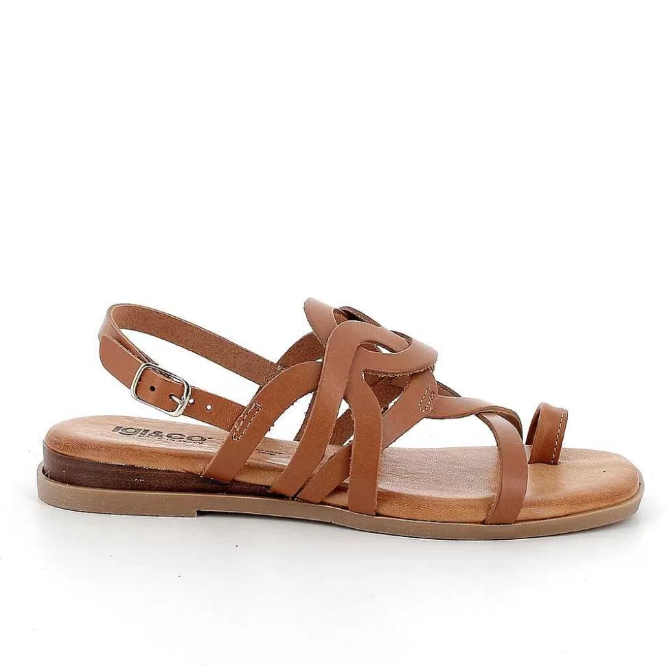 Women'S Leather Flip Flop Sandals Tan-Igi&Co Clearance