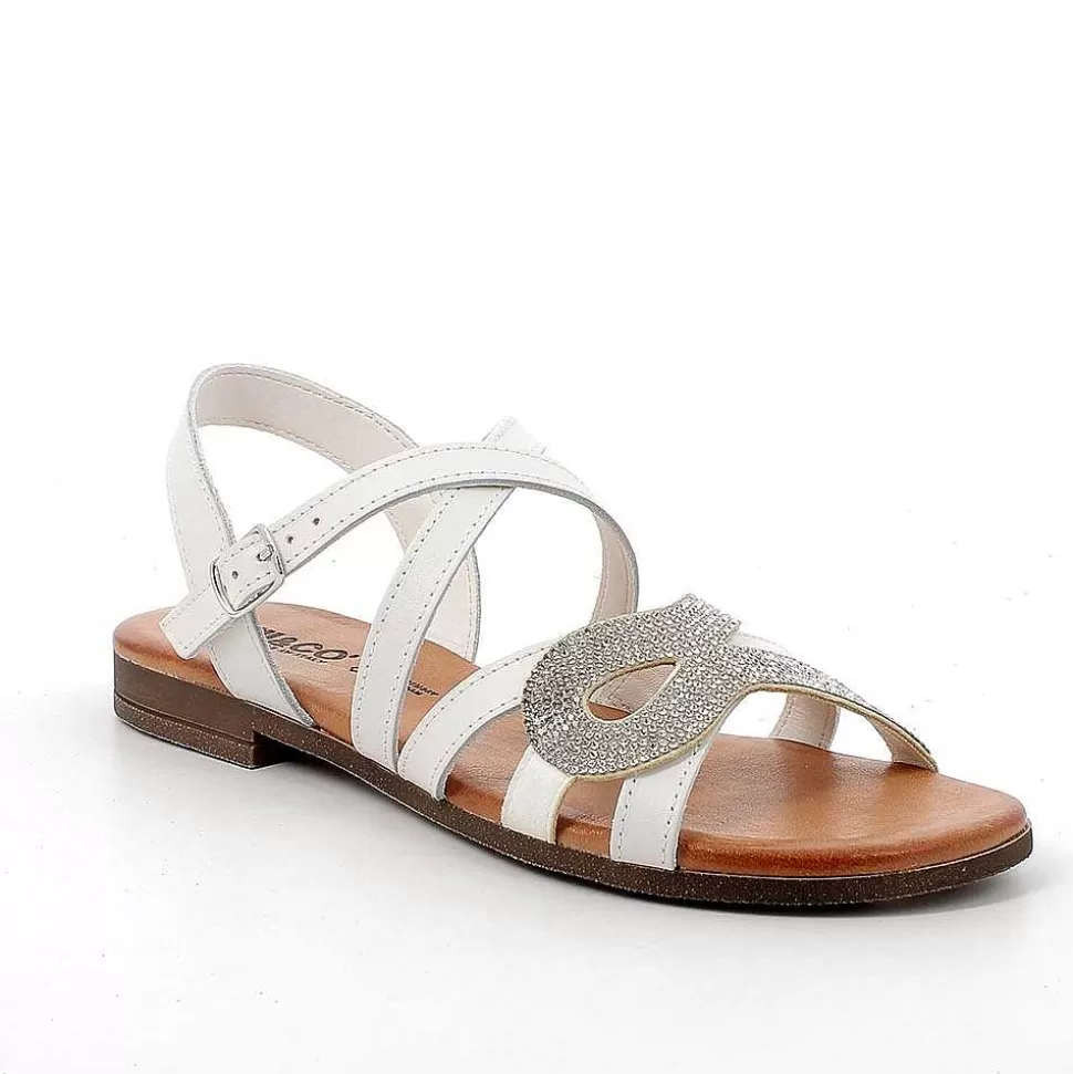 Women'S Leather Sandals Milk-Igi&Co Sale