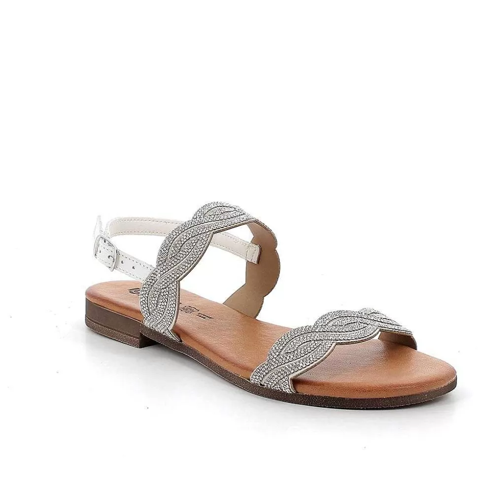 Women'S Leather Sandals Milk-Igi&Co Cheap