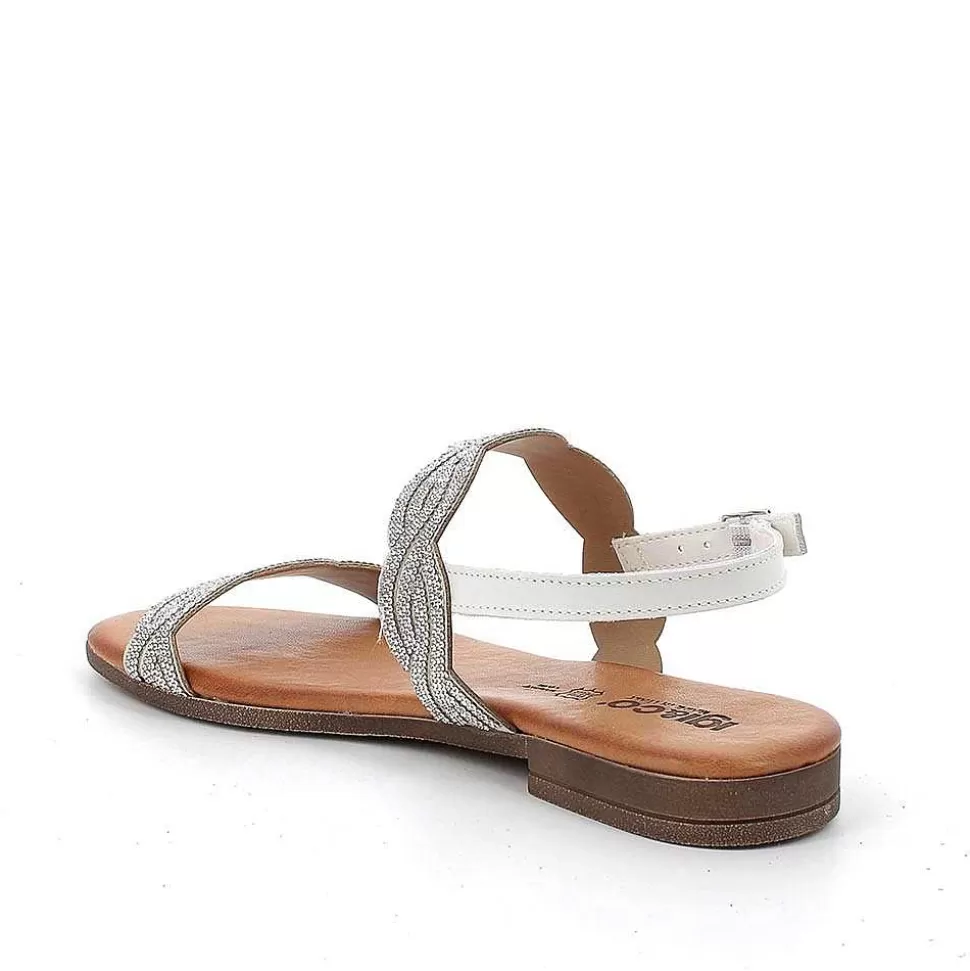 Women'S Leather Sandals Milk-Igi&Co Cheap