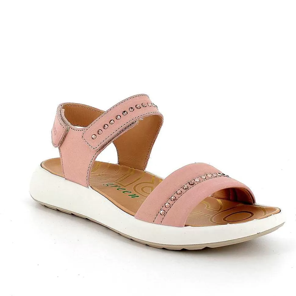 Women'S Leather Sandals Powder-Igi&Co Outlet