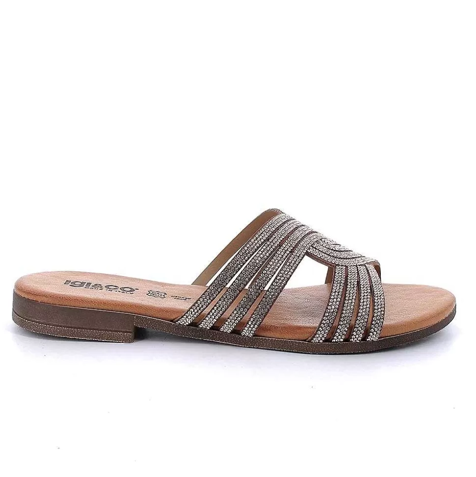 Women'S Leather Sandals Tan-Igi&Co Fashion