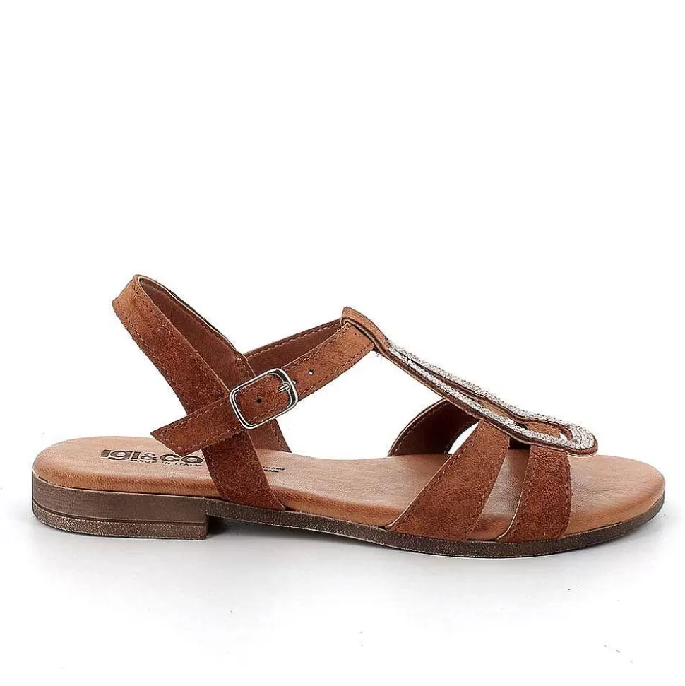 Women'S Leather Sandals Tan-Igi&Co Store
