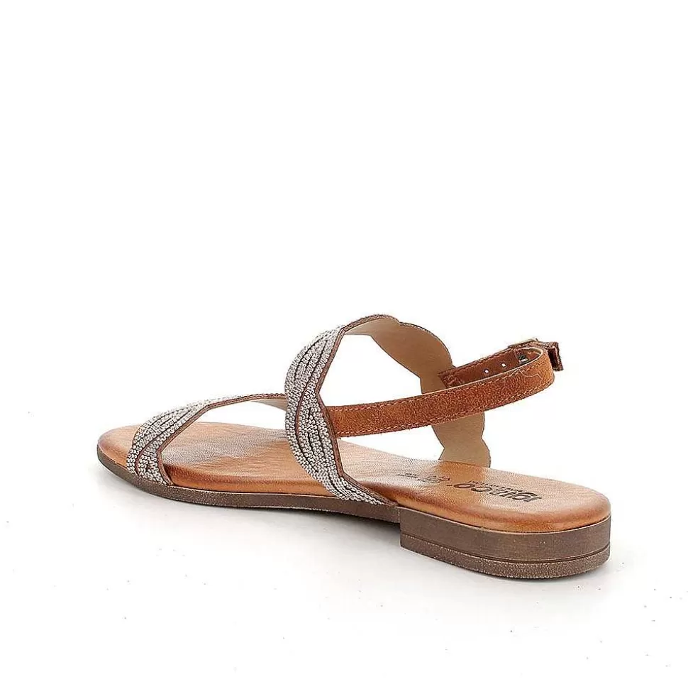 Women'S Leather Sandals Tan-Igi&Co Discount