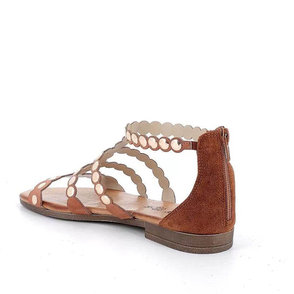 Women'S Leather Sandals Tan-Igi&Co Best