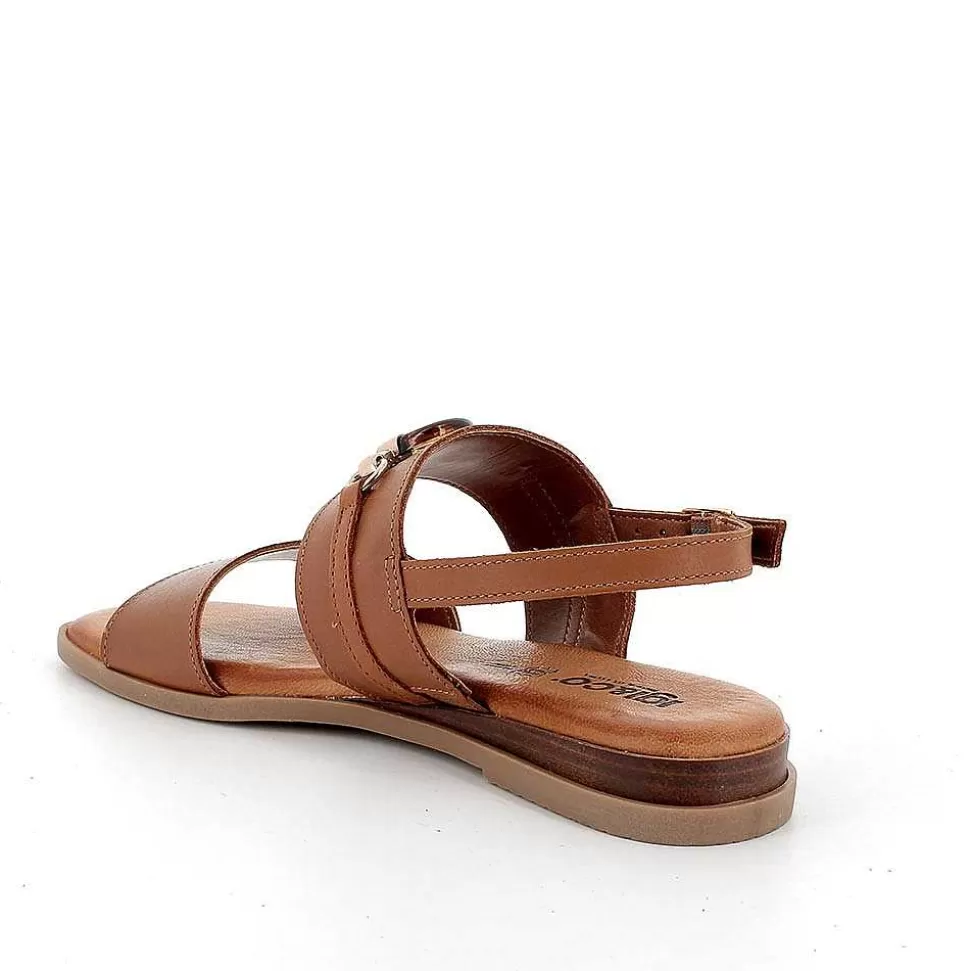 Women'S Leather Sandals Tan-Igi&Co Outlet