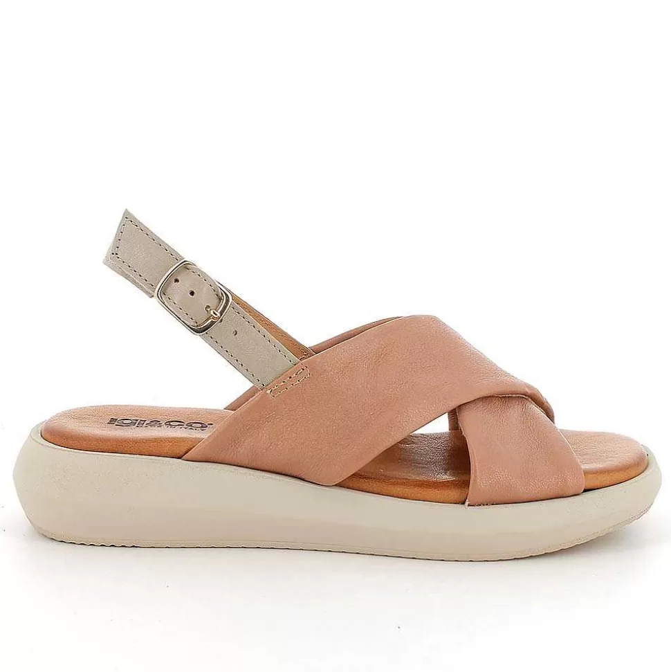Women'S Leather Sandals Tan-Sage-Igi&Co Sale