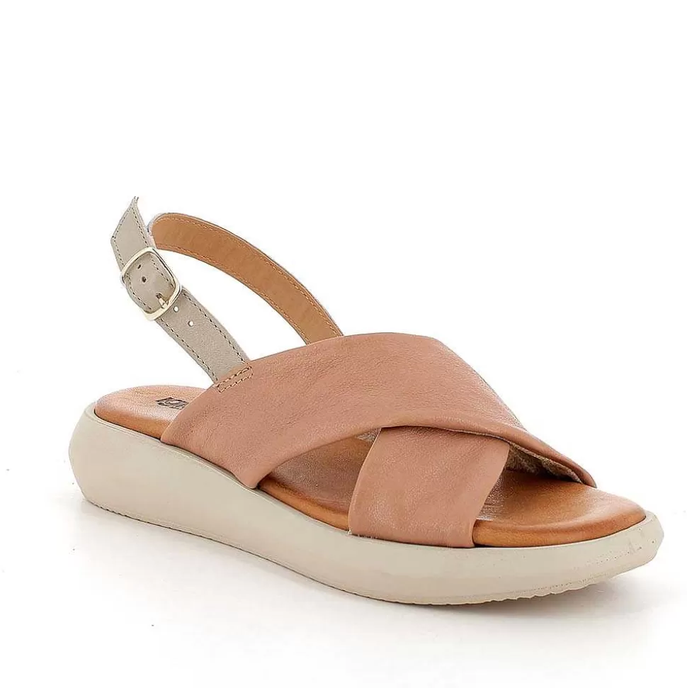 Women'S Leather Sandals Tan-Sage-Igi&Co Sale