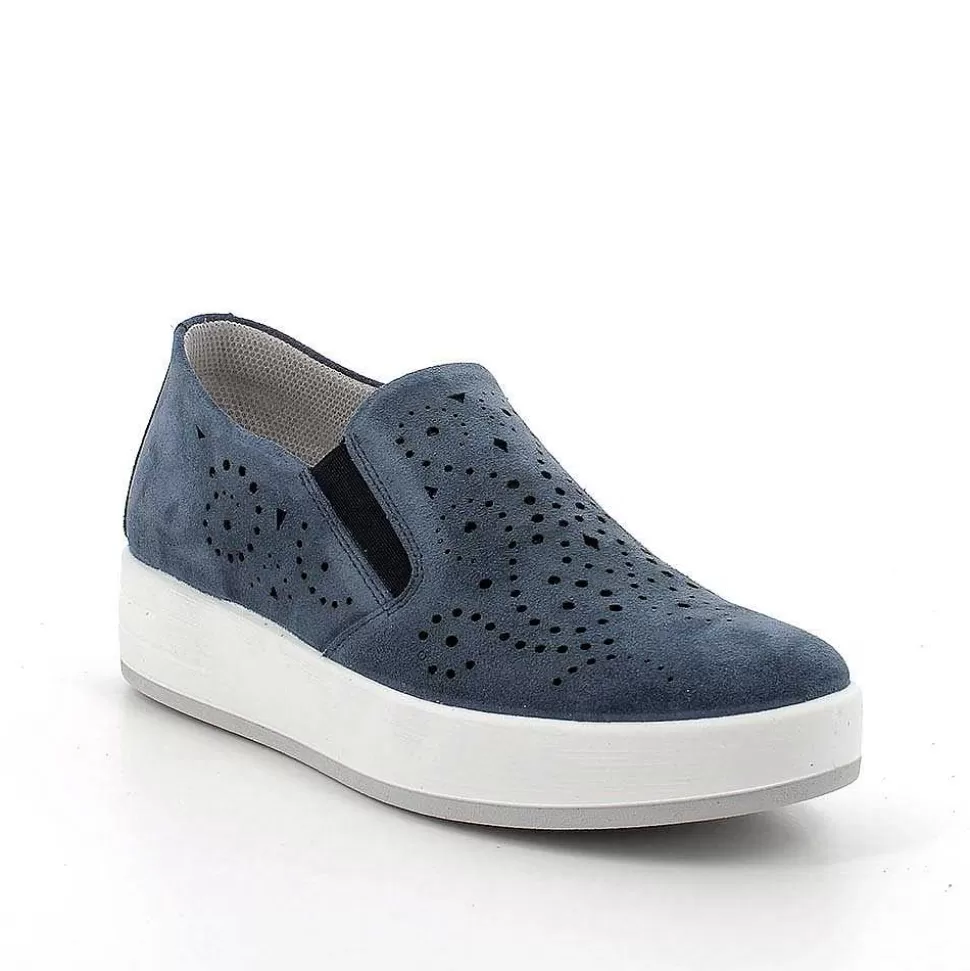 Women'S Leather Slip On Jeans-Igi&Co Fashion
