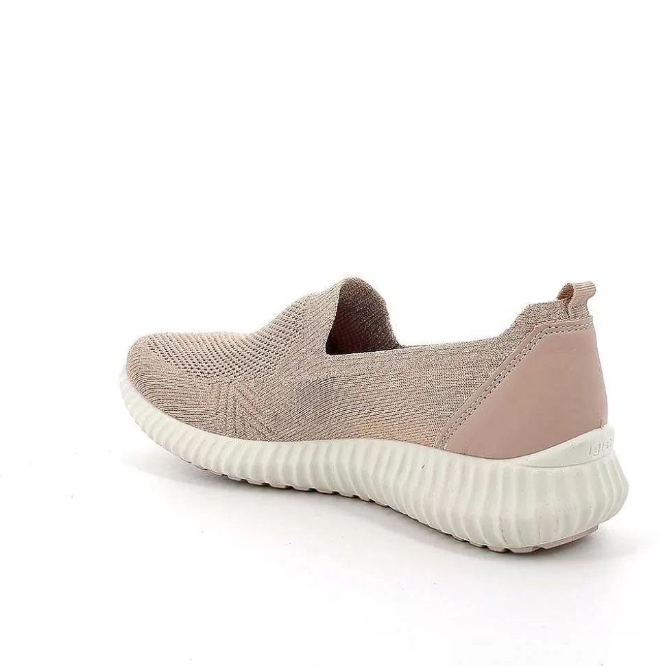 Women'S Sock Sneakers Powder-Platinum-Igi&Co Discount