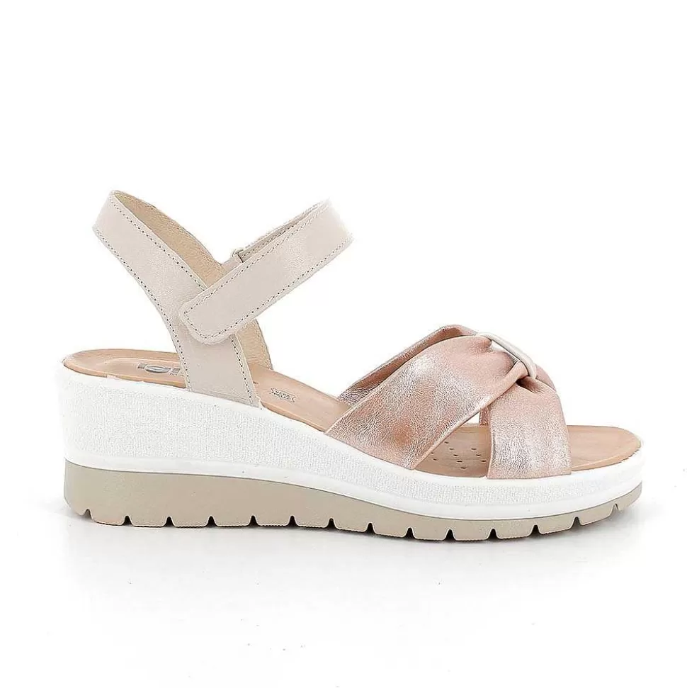 Women'S Wedge Sandals Cream-Pearl Pink-Igi&Co Online